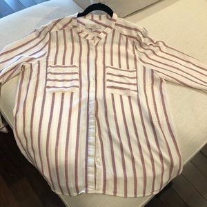 Loft Striped Tunic Blouse